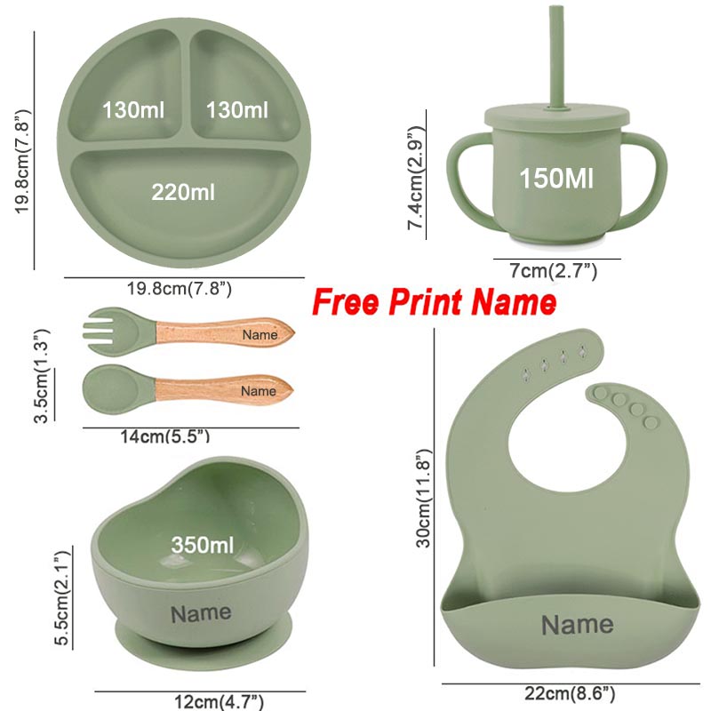 6Pcs Silicone Tableware For Ki - Baby Food Menu ulasan dan harga