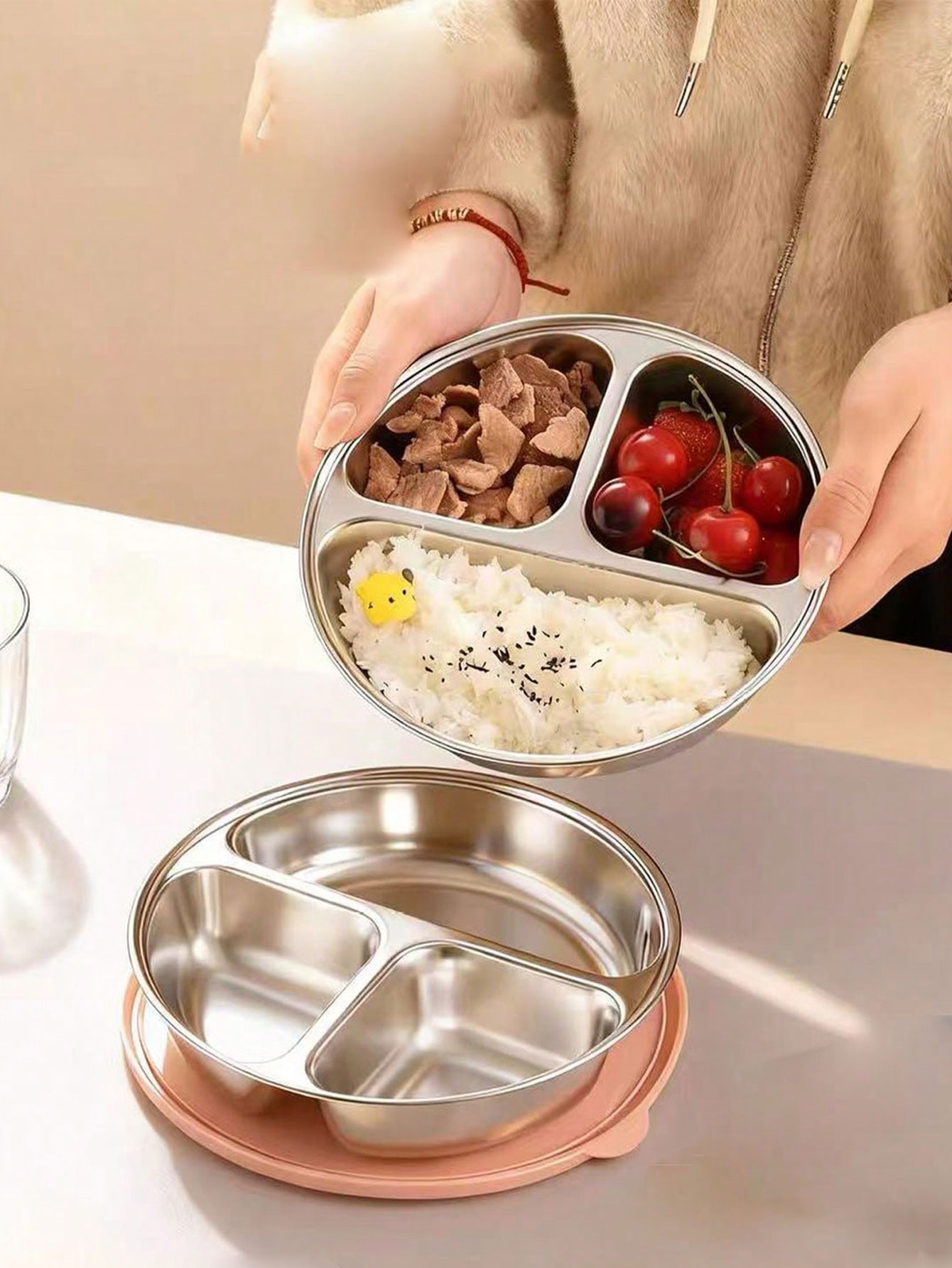 Three-Compartment Steaming Tra - Baby Food Steamer ulasan dan harga