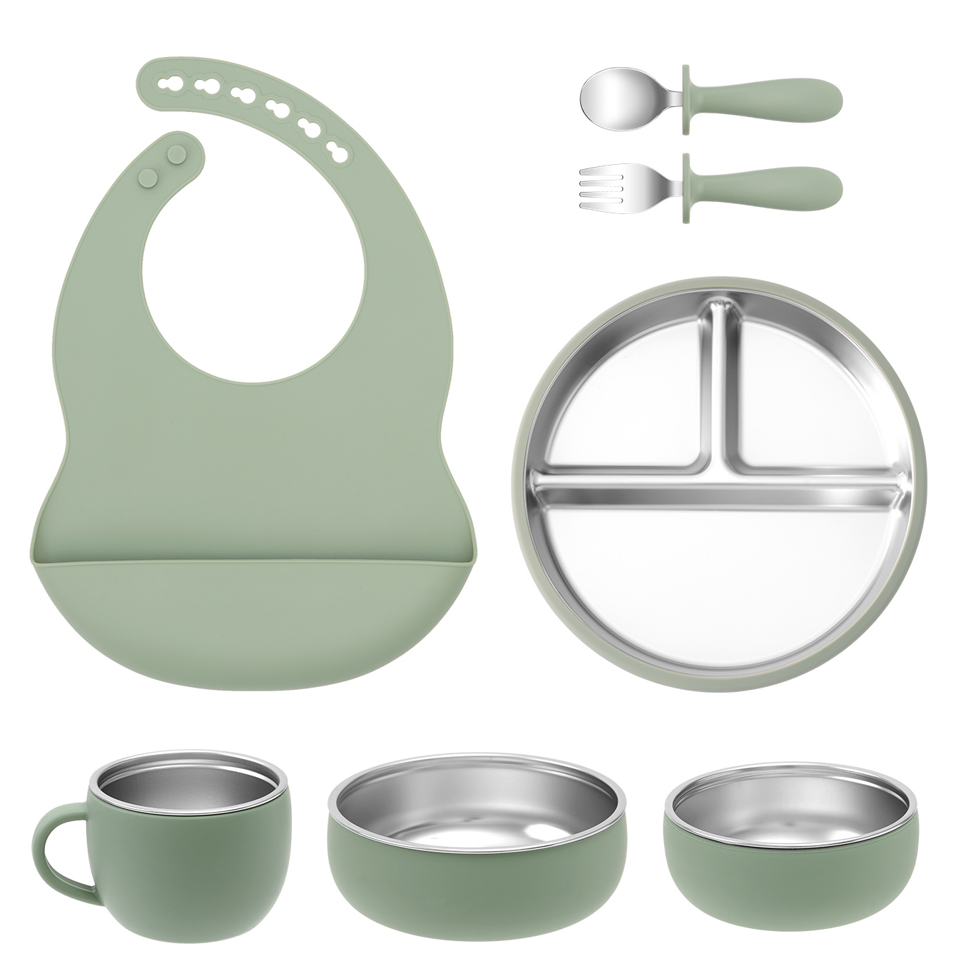 7PCS Stainless Steel Detachabl - Baby Food Menu ulasan dan harga