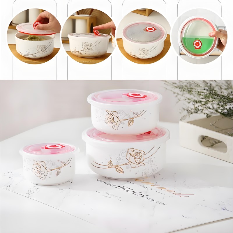 Three-piece set, fine bone chi - Baby Food Container ulasan dan harga