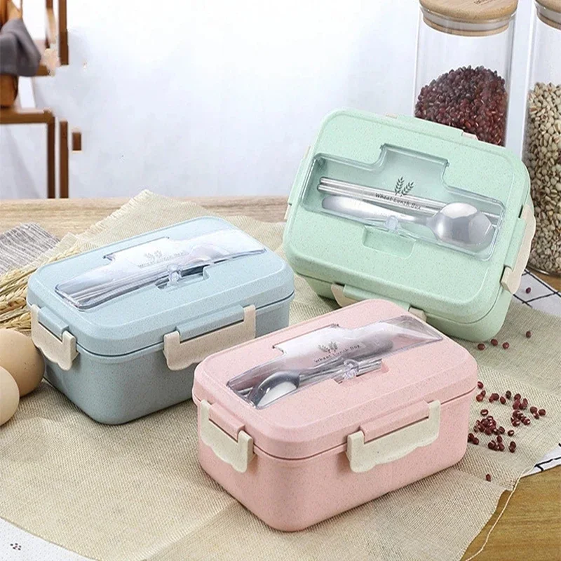 Microwave Lunch Box Wheat Stra - Baby Food Container ulasan dan harga