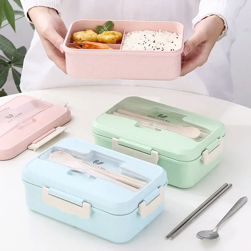 Microwave Lunch Box Wheat Stra - Baby Food Container ulasan dan harga