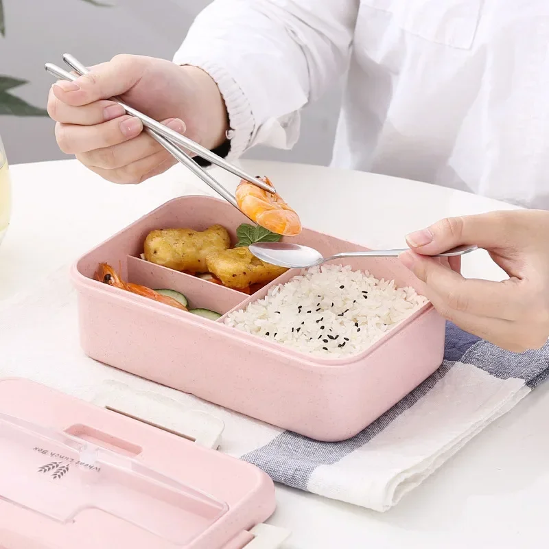 Microwave Lunch Box Wheat Stra - Baby Food Container ulasan dan harga