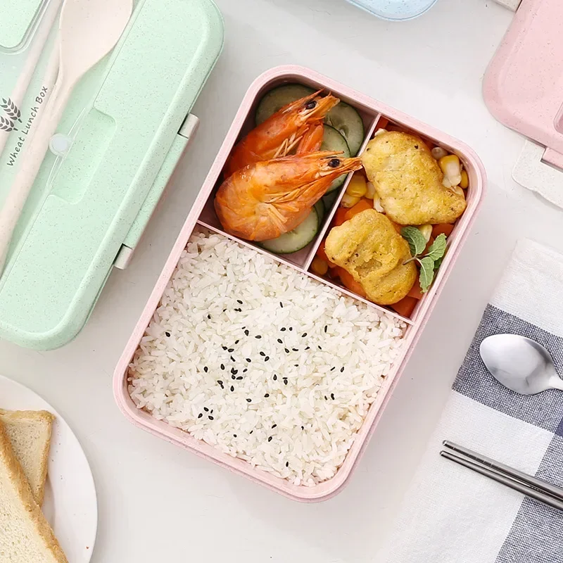 Microwave Lunch Box Wheat Stra - Baby Food Container ulasan dan harga