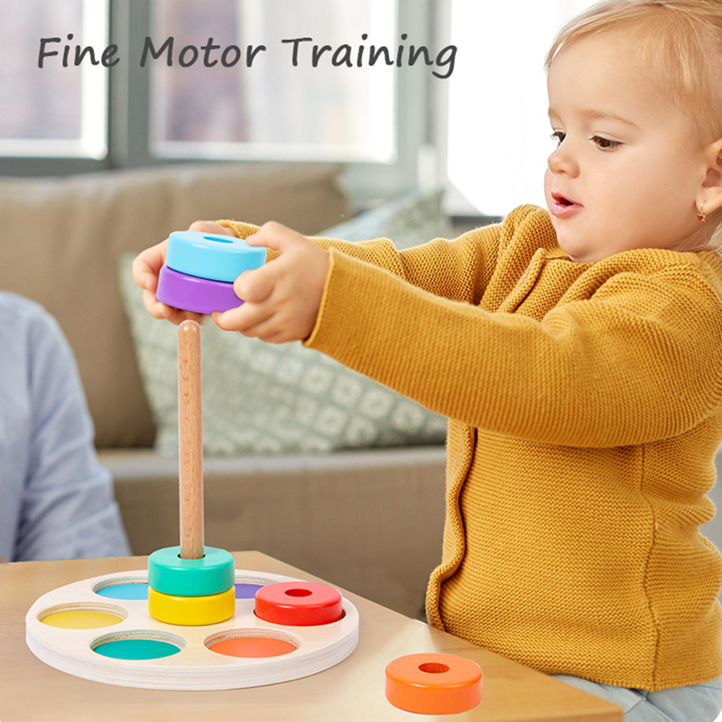 Baby Wooden Rainbow Stacking T - Baby Food Nestum ulasan dan harga