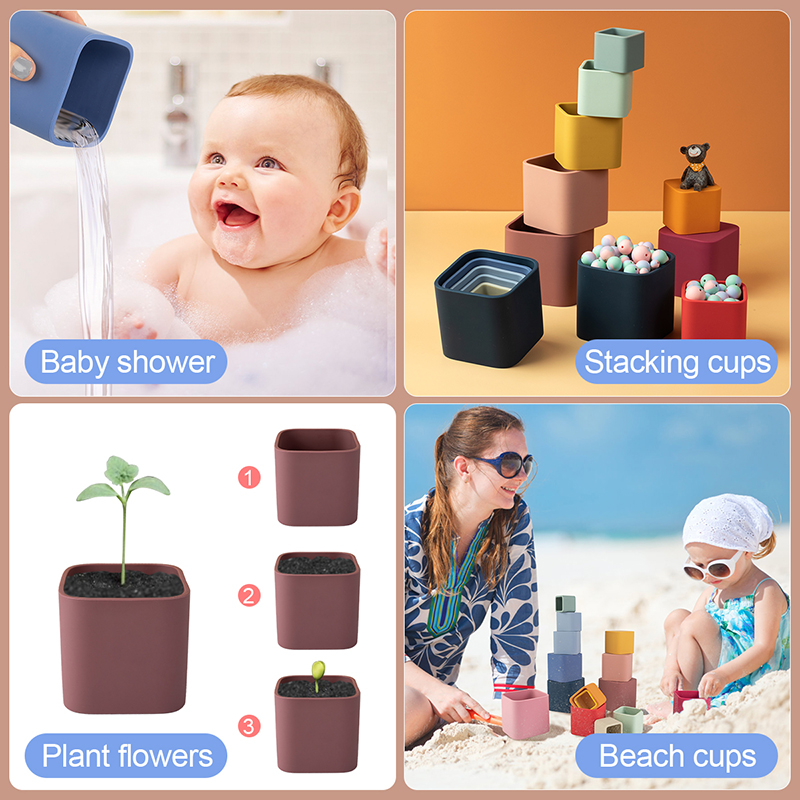 1set Baby Silicone Stacking Cu - Baby Food Nestum ulasan dan harga